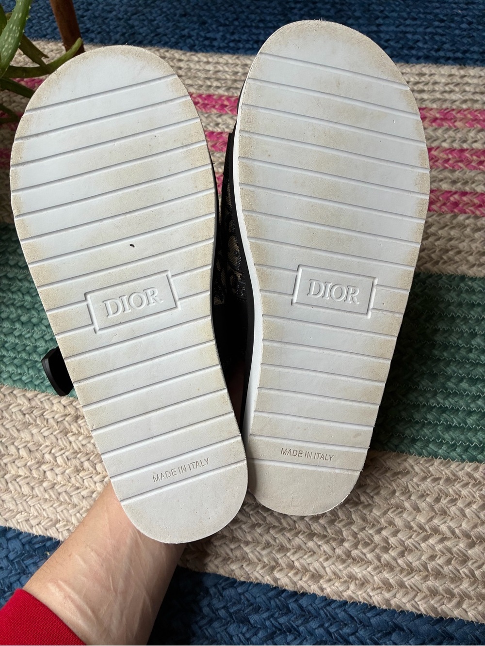 Dior Alpha Oblique Jacquard Sandals Black Beige Women’s EU 42 Italy 🇮🇹 - Picture 8 of 10
